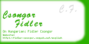 csongor fidler business card